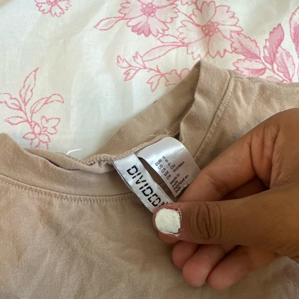 Divided Beige Casual Tee